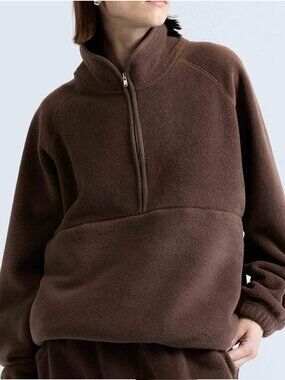 Almina Concept Flannel Sweatshirt - Brown